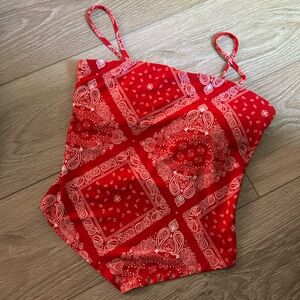 Bandana style paisley top